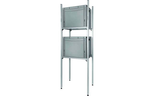 Blaupunkt 43 SYS-Rack Système d’étagères en aluminium longitudinal pour garage arrière 45 x 31 x 130 cm