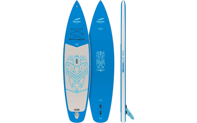 Indiana Family Pack 12’0 Stand Up Paddling Board gonflable avec pagaie et pompe à air Bleu