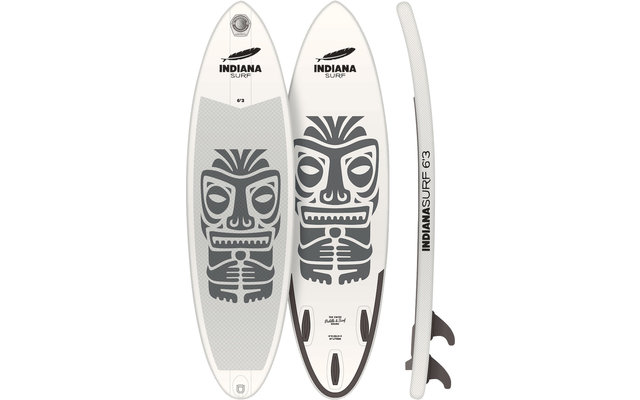Indiana 6’3 Surf Inflatable aufblasbares Surfboard inkl. Luftpumpe