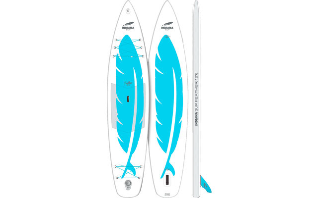 Indiana SUP Feather Inflatable 12’6 aufblasbares Stand Up Paddling-Board inkl. Paddel und Luftpumpe