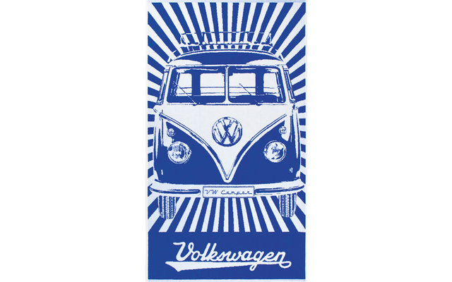 VW Collection T1 Bulli Serviette de plage 160 x 90 cm bleu / blanc