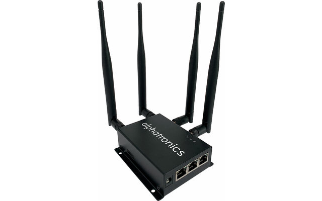 Ensemble de connexion mobile Alphatronics Routeur WiFi / LTE avec antenne de toit DAB+ et GPS