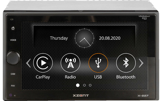 Xzent X-227 Système d’infodivertissement DAB+ avec Apple CarPlay