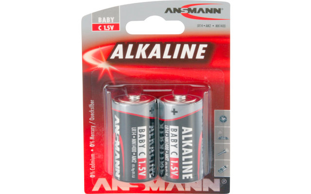 Ansmann Piles alcalines Baby C / LR 14 1,5 V, lot de 2