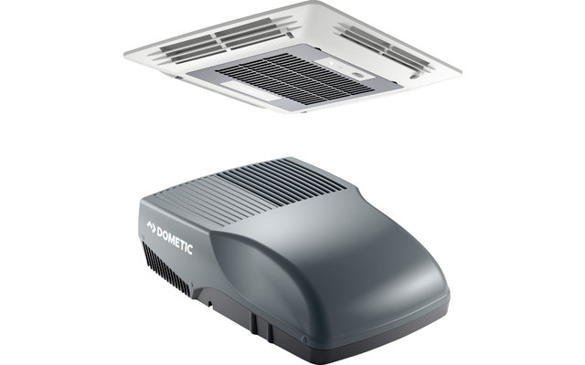 Climatiseur de toit Dometic FreshJet 2000 avec boîtier de distribution d’air et télécommande pour camping-cars jusqu’à 6 mètres Gris