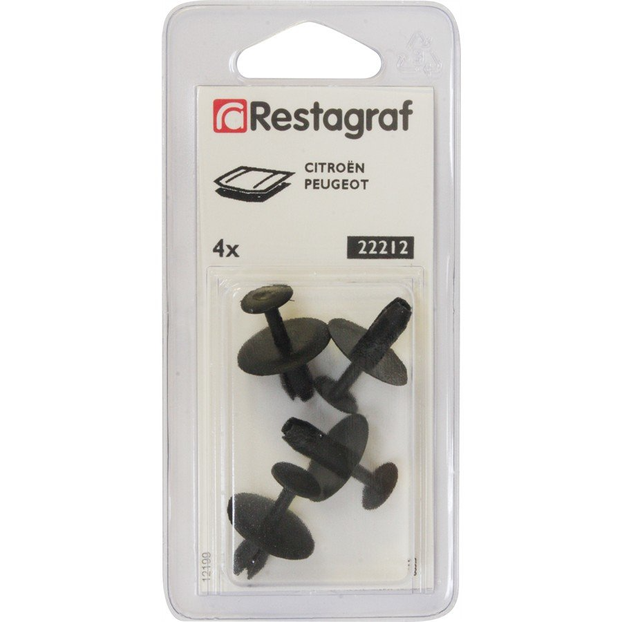 4 rivets plastique RESTAGRAF pour cache sur moteur