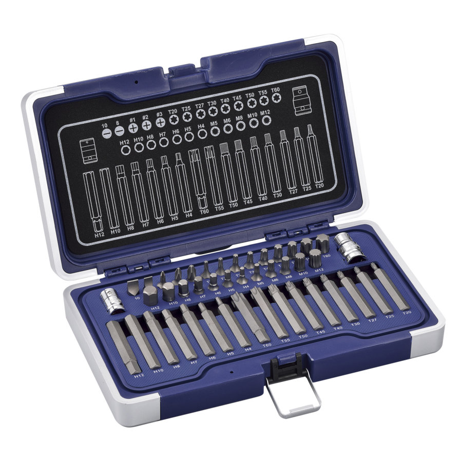 Coffret embouts Torx T20-T60 et Allen H4-H12 NORAUTO 44 pièces