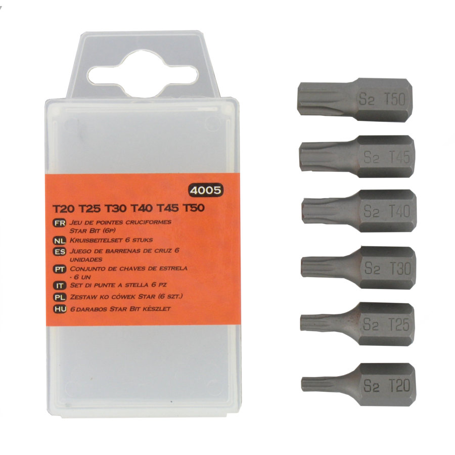 Boîte de 6 embouts Torx T20-T50 NORAUTO