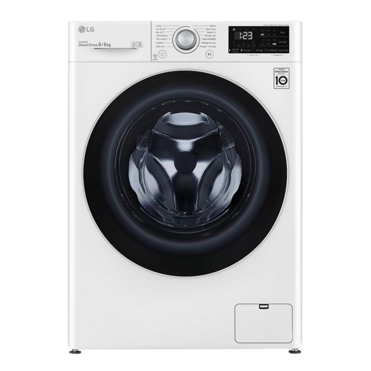 Lave-linge séchant 8/6kg 1400 tours/min – F864V31WR – LG