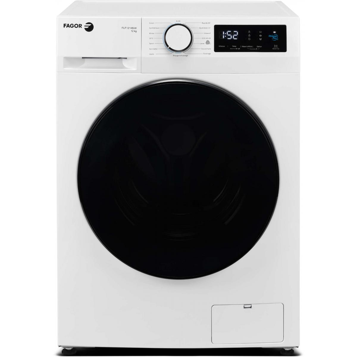 Lave-linge hublot 12kg 1400 tours/min – flf1214biw – FAGOR