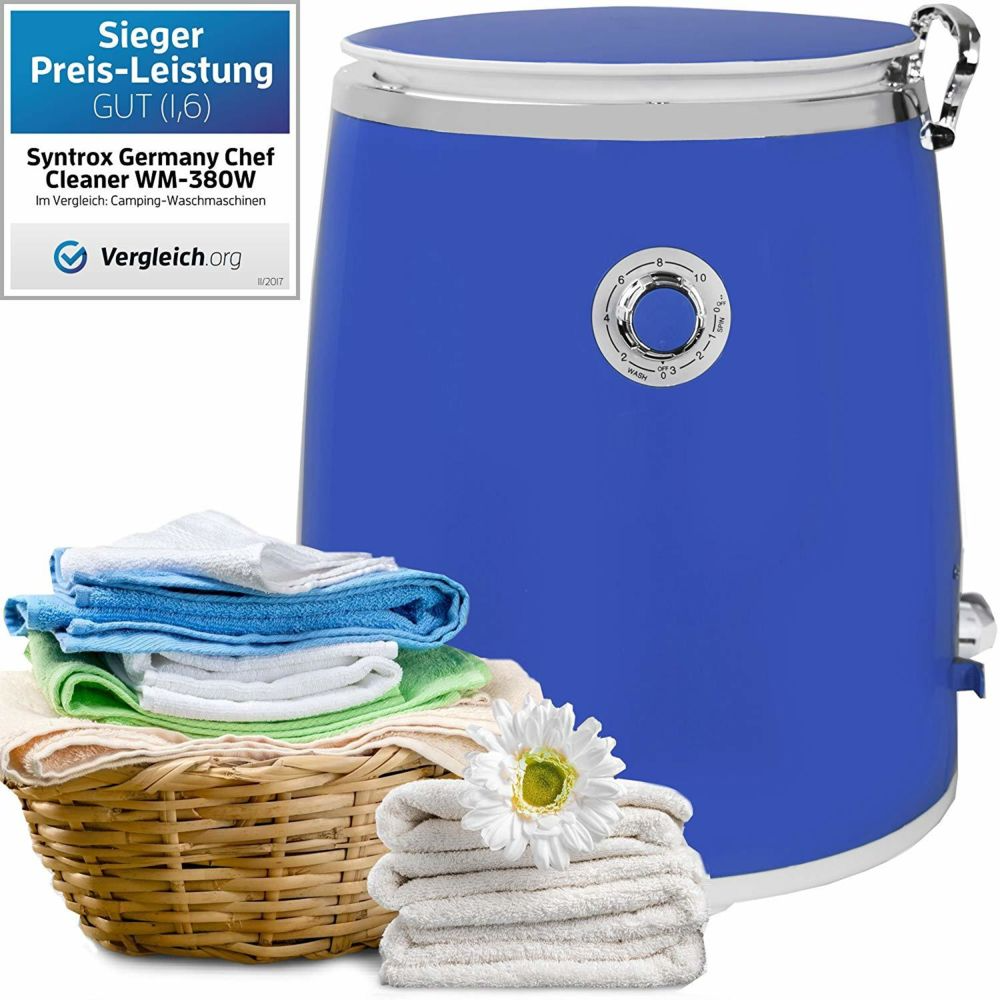 Lave-linge 3.0 kg avec fonction essorage et minuterie bleu