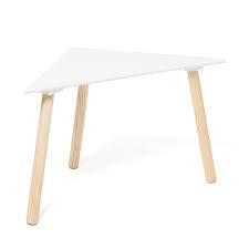 Table d’angle naturel/blanc