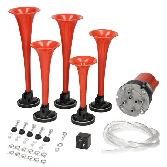 12V 5 x trompette klaxon universelle pour camion voiture corne compresseur 125dB