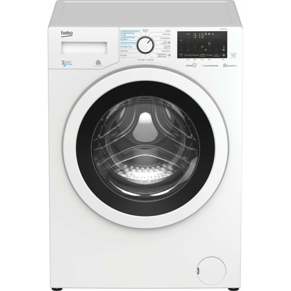 Lave-linge séchants 7kg BEKO 1200tr/min 60cm E, HWD7527WW