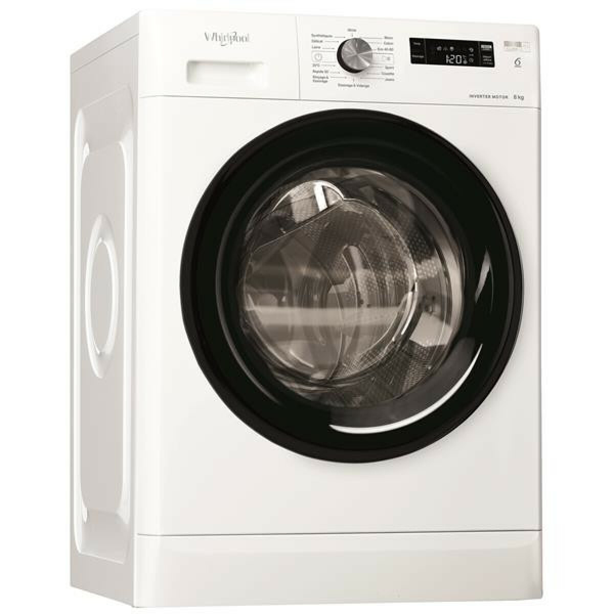 Lave-linge frontal 8kg WHIRLPOOL 1200tr/min 59.5cm B, FFS8258BFR