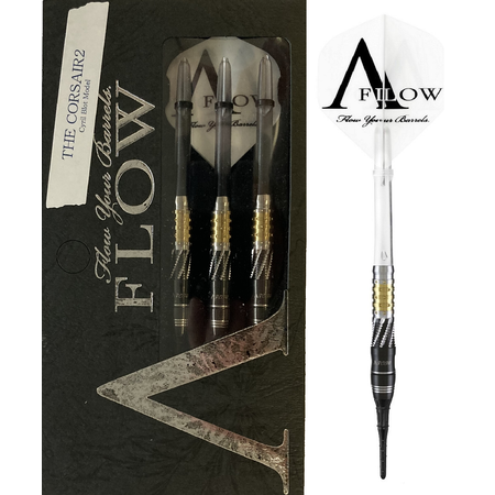 DYNASTY A-FLOW BLACK LINE CYRIL BLOT – THE CORSAIR 2 90% SOFT TIP – FLÉCHETTES POINTE PLASTIQUE