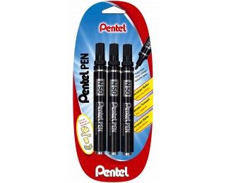 Lot de 3 marqueurs indélébiles multi-supports N50 – PENTEL – Noir