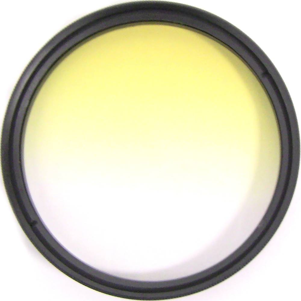Filtre photo couleur dégradé jaune pour objectif 62 mm