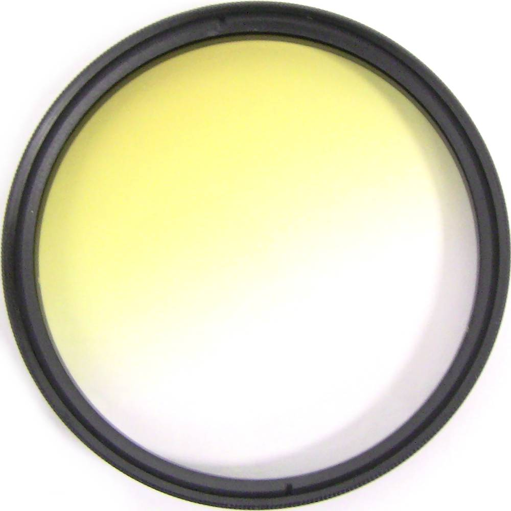 Filtre photo couleur dégradé jaune pour objectif 67 mm