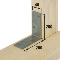 Equerre, 200 x 40 mm