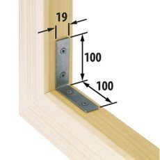 Equerre chaise, 100 x 19 mm