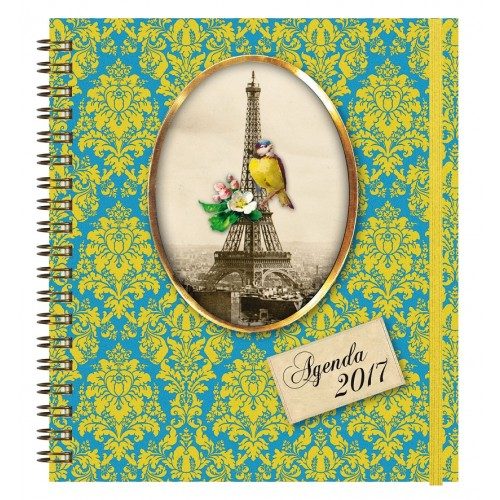 Agenda semainier Cakes – EXACOMPTA – 16×17 cm – Paris/Oiseau