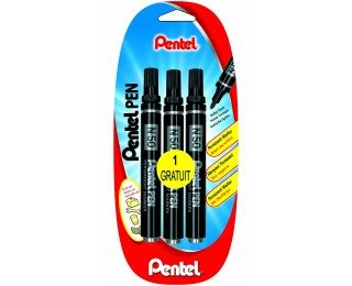 2 + 1 Marqueurs N50 – PENTEL – Noir