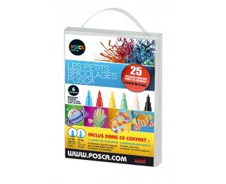 6 Marqueurs peinture tout support – UNI POSCA – Couleurs miscibles