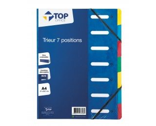 Trieur double entrée – TOP OFFICE – 7 compartiments – Bleu