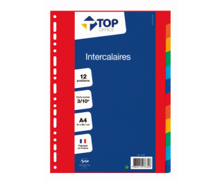 Intercalaires A4 – TOP OFFICE – 12 positions