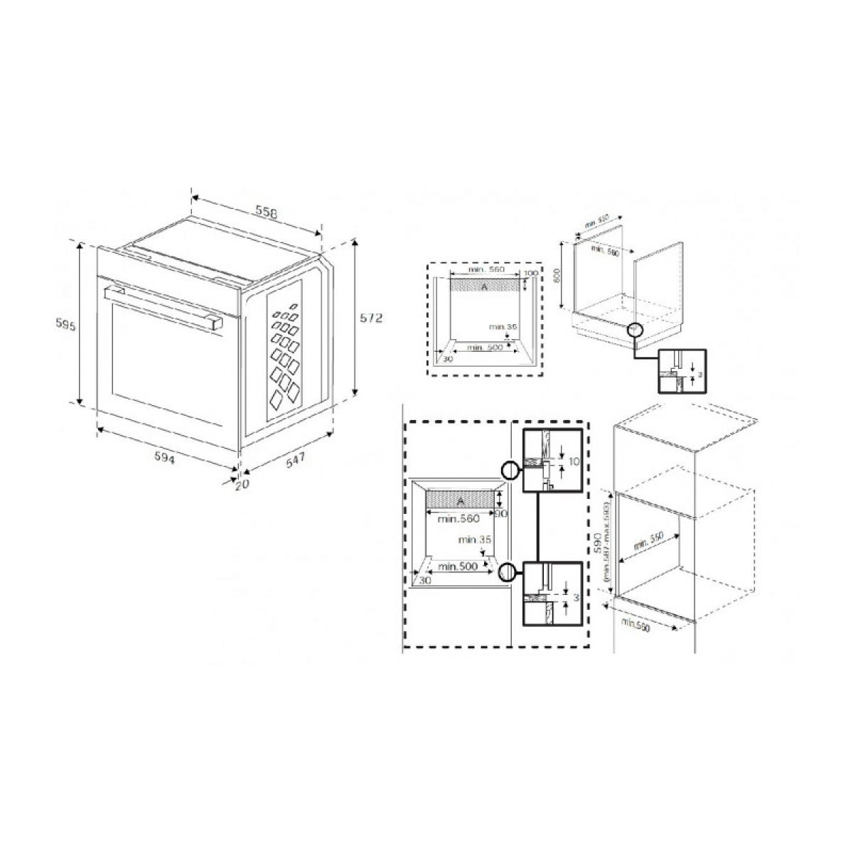 Four intégrable multifonction 72l 60cm a+ pyrolyse b300 noir – BBIS13300XPE – BEKO