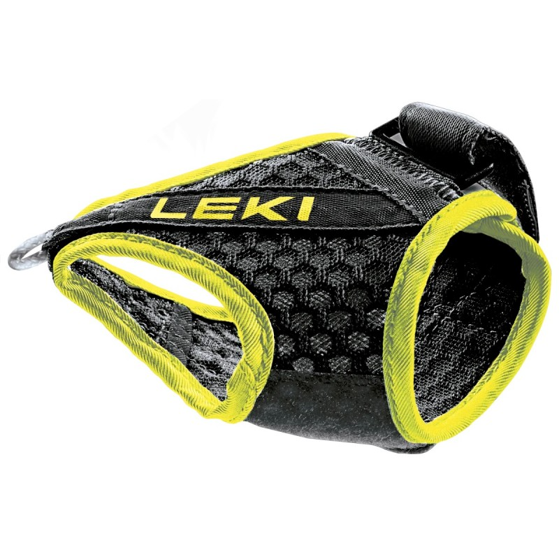 Gantelets LEKI Shark Frame Strap Mesh gris/jaune – 1 paire