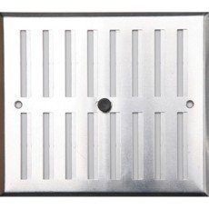 Grille d’aération aluminium anodisé, L.19 x l.17 cm