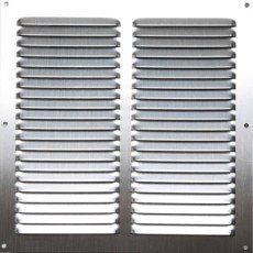 Grille d’aération aluminium anodisé, L.30 x l.30 cm