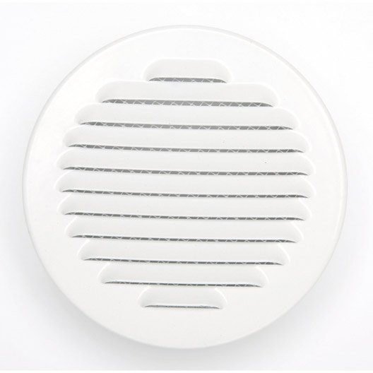 Grille d’aération aluminium laqué Diam.11 cm