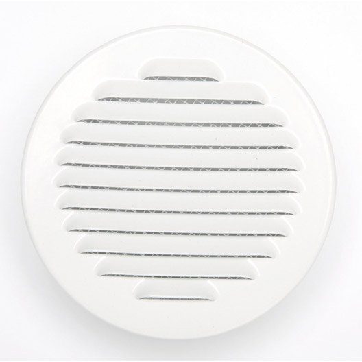 Grille d’aération aluminium laqué Diam.12.5 cm