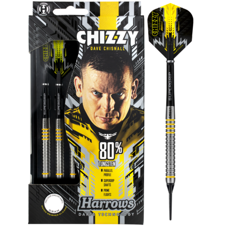 HARROWS DAVE CHISNALL 80% SOFT TIP – FLÉCHETTES POINTE PLASTIQUE