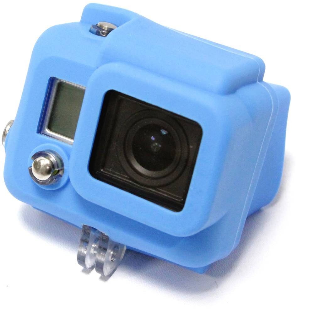 Étui en silicone bleu pour caméra Gopro Hero 3