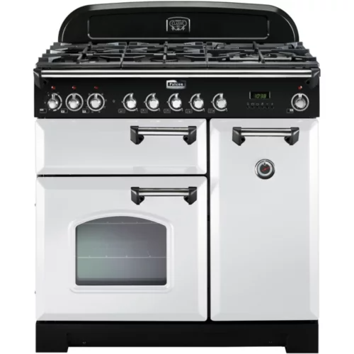 Piano de cuisson gaz Falcon DELUX90 MIXT BLANC CHROME