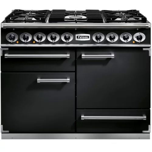 Piano de cuisson gaz Falcon PKR110 NOIR CHROM/BRILLANTES