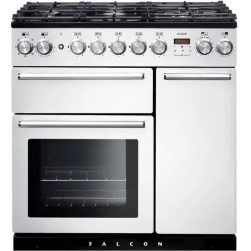 Piano de cuisson gaz Falcon NEXUS 90 BLANC CHROME SATINÉ