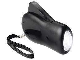 LAMPE TORCHE AUTONOME DYNAMO 100 NOIRE – 8 LUMENS