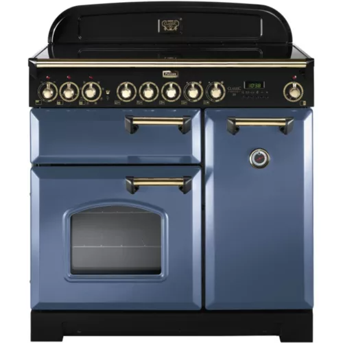 Piano de cuisson vitrocéramique Falcon CLASSIC DELUXE 90 ROCHE BLEUE LAITON