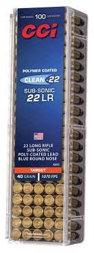 CCI CLEAN TARGET 22lr Round Nose Blue SUBSONIC /100