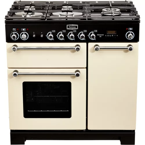 Piano de cuisson gaz Falcon KITCHENER 90 MIXTE CREME CHROME