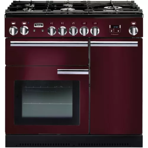 Piano de cuisson gaz Falcon PROF+90 MIXT ROUGE CHROME