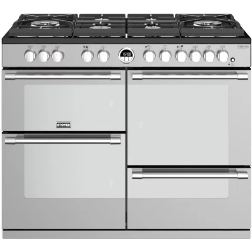 Piano de cuisson gaz Stoves STERLING GLASS 110 DFT INOX