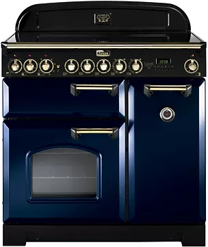 Piano de cuisson vitrocéramique Falcon CLASSIC DELUXE 90 BLEU ROI LAITON