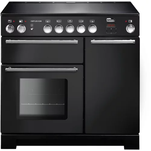 Piano de cuisson induction Falcon INFUSION 90 CHARBON MAT SATINE CHROME