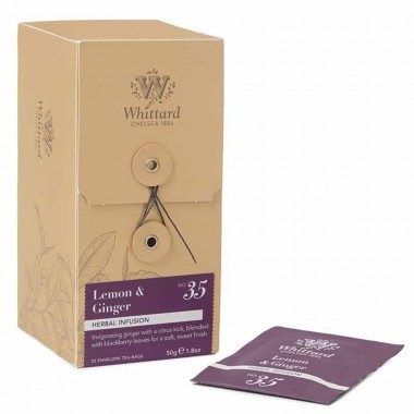 WHITTARD INFUSION CITRON & GINGEMBRE 25 SACHETS 50G